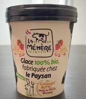 Glace chocolat blanc coulis fruits rouges