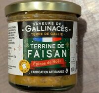 Terrine de Faisan épices de Noël
