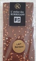 Tablette de chocolat lait sarrazin