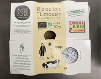 Riz au lait du Limousin saveur vanille