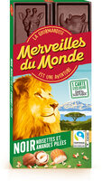 Tablette Noir noisettes et amandes pilées