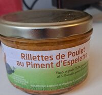 Rillettes de poulet au piment d'espelette