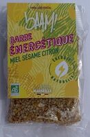 Barre énergetique bio - Miel Sésame Citron