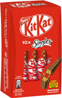 KITKAT Singles Barre au chocolat au Lait, 10 x 15,2g