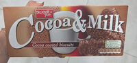 Cocoa and milk biscuits