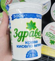 Кисело краве мляко здравец 2%