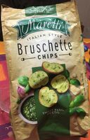 Oven Baked Bruschette Chips sweet Basil pesto
