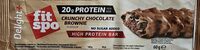 Crunchy chocolate brownie protein bar