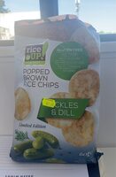 Popped brown rice chips