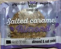 Kookie Cat Salted caramel Almond 3800233683240 Bio veganer Keks mit gesalzenes Karamell Mandeln