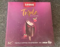 Triple dipped raspberry ice cream sticks
