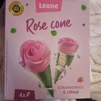 Rose cone strawberry & cream