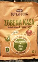 Superfoods zobena kaša instant oatmeal jabuka cimet