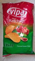 Wavy ketchup chips