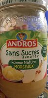 Compote sans sucre ajouté pomme avec morceau