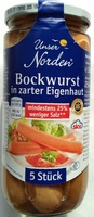 Bockwurst in zarter Eigenhaut salzreduziert