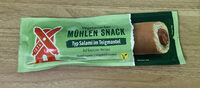 Vegetarischer Mühlen Snack Typ Salami im Teigmantel