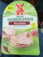 Veganer Schinken Spicker Bruschtta