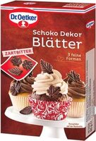 Schoko Dekor Blätter Zartbitter