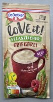 Pflanzlicher grießbrei