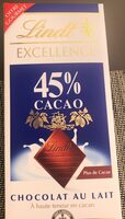Lindt 45% cacao chocolat au lait