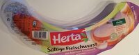 Wurst Fleischwurst mit frischem Knoblauch