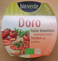Doro frischer Brotaufstrich aus sonnengetrockneten Tomaten und Basilikum