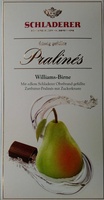 Flüssig gefüllte Pralinés Williams-Birne