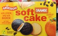 Griesson Soft Cake Orange 4001518722930 Zartes Gebäck mit fruchtiger Füllung (mit Orangensaft aus Orangensaftkonzentrat) (55%) und Schokolade (17%)