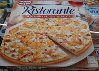 Pizza ristorante bianca patata prosciutto