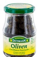 Oliven schwarz mit Stein trocken eingelegt