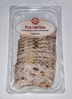 Pizza-Leberkäse mit Champignons, Salami & Emmentaler