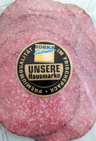 Pfeffersalami im Pfeffermaltel geräuchert