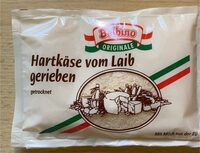 Hartkäse vom Laub gerieben