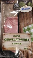 Frische Cervelatwurst staubfein