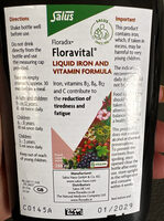 Floravital Fer + Plantes Sans Gluten - 250 ML - Salus