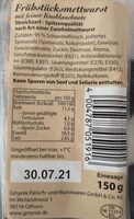 Frühstücksmettwurst mit feiner Knoblauchnote