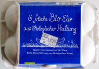 6 frische Bio-Eier aus ökologischer Haltung