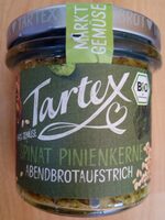 Tartex Bio Spinat Pinienkerne Abendbrotaufstrich 4005514040982 Pflanzlicher Brotaufstrich mit Spinat und Pinienkernen