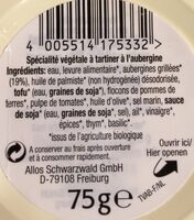 Tartex Aubergines Grillees