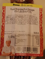 Poons Wind-dried Pork Sausages