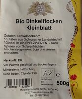 Bio Dinkelflocken Kleinblatt
