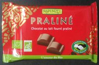 Chocolat au lait fourré praliné