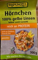 Hörnchen aus gelben Linsen (Nudeln)