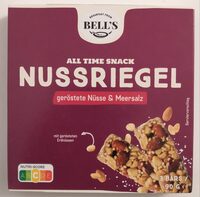 Nussriegel geröstete Nüsse & Meersalz