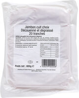 Jambon cuit choix découenné et dégraissé