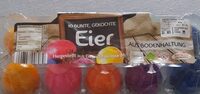 10 Bunte gekochte Eier