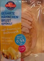 Gegarte Hähnchenbrust gepökelt mit Ananas in Bratenaspik