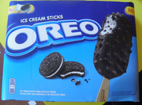 Oreo Ice cream with oreo biscuit pieces