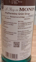 Le Sirop De Monin Pfefferminz